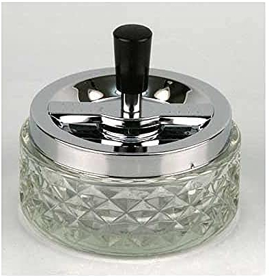 HA Aschenbecher chrom/Glas transparent 12cm, 745 g