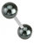 Piercingfaktor Piercing Brust Nippel Intimpiercing Perlen Perlmutt Design/Anthrazit