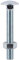 TIMco 16200CB Carriage Bolt with BZP Hex Nut 16.0 x 200 - Zinc (Box of 5)