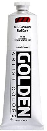 Or 0001080-3 5 oz Lourd Body Peinture acrylique-Cadmium rouge fonc-