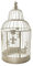 Deko Vogelkäfig Lilie Nostalgie Voliere Landhausstil Antik-Weiß 38cm