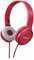 Panasonic RP-HF100ME-P Auriculares Estéreo con Cable, On Ear, Sonido Potente y Equilibrado, Compactos, Ligeros y Plegables, con Micrófono, Rosa