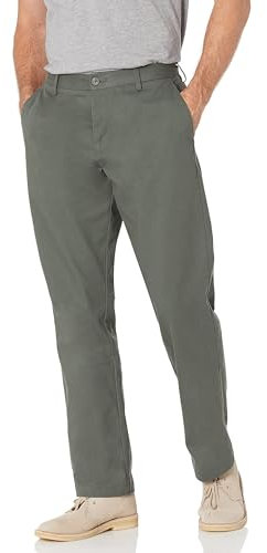 Amazon Essentials Men's Classic-Fit Wrinkle-Resistant Flat-Front Chino Trouser (Available in Big and Tall), Dark Olive, 34W / 29L