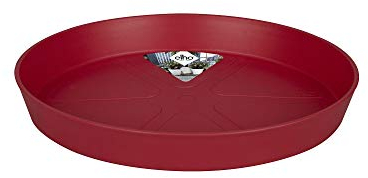 Elho Loft Urban Soucoupe Ronde 24 - Soucoupe pour Extérieur - Ø 24.4 x H 3.4 cm - Rouge/Fruits Rouges