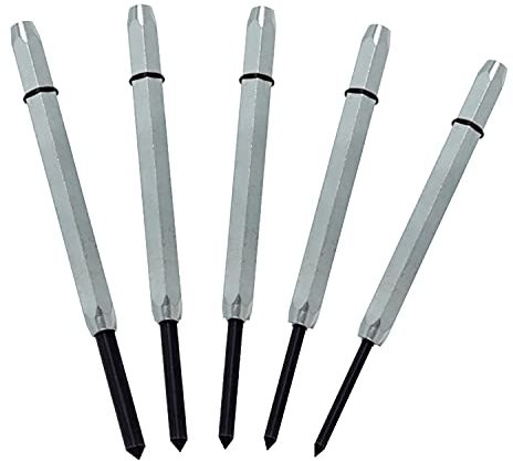 KS Tools 156.0620 - Jeu de 5 Pointeaux avec Système R-Ball - En Chrome Vanadium - Finition chromée