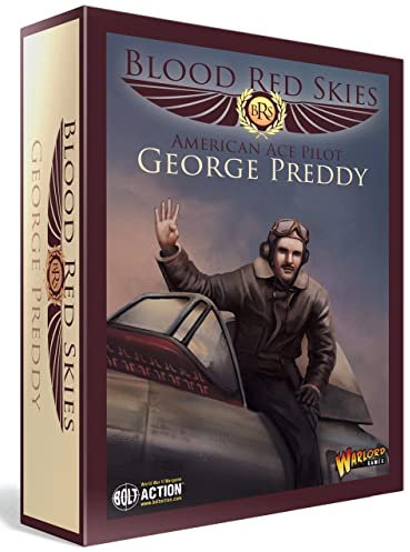 Bolt Action Warlord Games, Blood Red Skies - US Ace Pilot George Preddy set - Wargaming miniatures