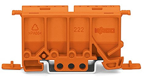 5x Wago Befestigungsadapter 222-500 CLASSIC - für Serie 222 - für Hebelklemme - bis zu 3 Klemmen