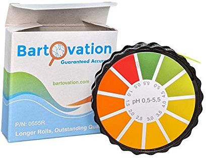 Bartovation pH Test Paper for Kombucha Brewing, 0.5 to 5.5 pH [16 Foot Roll with Dispenser]