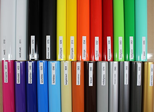Finest Folia (2,48€/Meter) Aufkleber Streifen Stripes Dekor Zierleisten Zierstreifen Folie 30 Farben Farbwahl KX005 (075 Schwarz Matt)