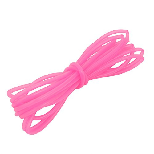 Aexit Tuyau de tuyau de caoutchouc de tuyau de silicone résistant à haute température de 4mm x de 6mm dia rose 5M long