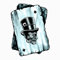 EROSPA® Aufkleber/Sticker KFZ Auto Motorrad - Karte Pik Ass Totenkopf Schädel - Car-Sticker (Schwarz)