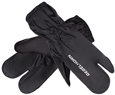 REBELHORN Bolt Motorrad Regenschutz Handschuhe | Wasserdicht Regenschutz für Motorradhandschuhe | Gerippte Bündchen | Anti-Rutsch-Druck auf der Innenseite | Laminierte Nähte | Größen bis 3XL