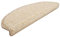 vidaXL 15x Stufenmatte Halbrund rutschfest Stufenmatten Treppenmatten Treppenteppich Stufenschoner Treppenschoner Treppenschutz Matte Creme 65x21x4cm