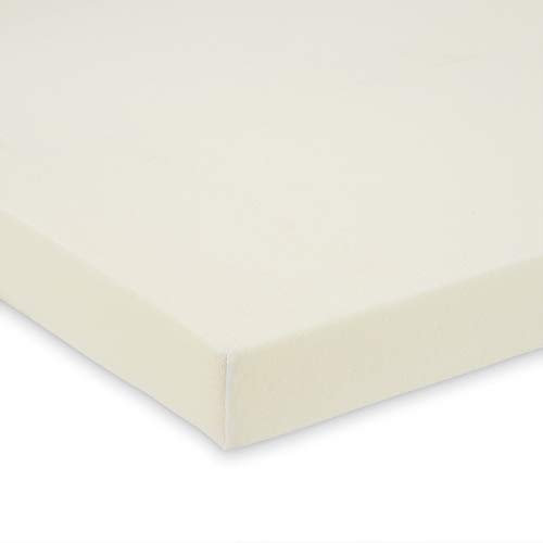 FabiMax BIO-Baumwolle Jersey Spannbettlaken für 6-eck Laufgitter, Crème, 100 x 115 cm, 4270, creme