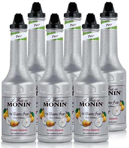 Monin Fruchtpüree Mix Williams Birne, 1,0 L, 6er Pack