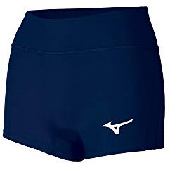 Mizuno Damen Apex Volleyball-Shorts, 6,4 cm Schrittlänge, Damen, Volleyball-Shorts, Apex 2.5 Inseam Volleyball Short, Navy, X-Small