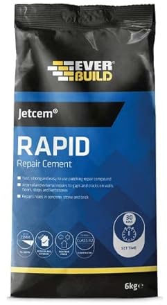 2X Everbuild 6kg Jetcem Premix Sand Rapid Set Cement JETCEM6 Fast Repair Mortar