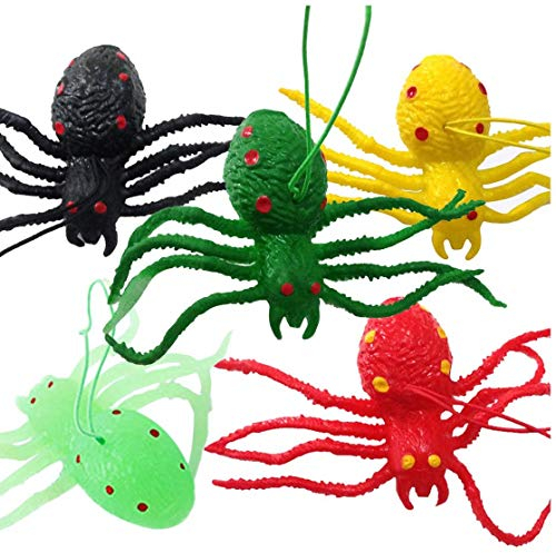 Case Cover 5 Stück Latex-fälschungs-Spinnen Versteckte Kamera Requisiten Realistische Gummi-spinne Für Prank Halloween-Party (gelegentliche Farbe)