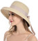 Muryobao Chapeau de Paille pour Femme - Protection UV - Cloche Vintage - Chapeau de Pêche, Beige, Taille Unique