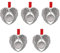 DRYEN 5 x Gedenk-Weihnachtsschmuck, Engelsflügel, Weihnachtsbaum, Weihnachtsschmuck, Engelsflügel, herzförmiger Fotorahmen, Anhänger für Weihnachtsbaum.