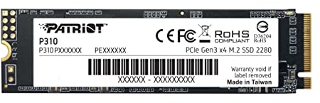 Patriot P310 M.2 PCIe Gen 3 x4 480Go SSD a Basse Consommation - P310P480GM28