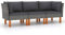 Festnight Balkonmöbel Sofa Balkon Rattan Gartensofa 3-Sitzer Balkonlounge für Keiner Balkon Outdoor Sitzbank Garten Lounge Couch Bank Loungemöbel Gartenlounge Gartenmöbel