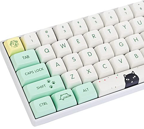 Weird Cat PBT Custom keycaps ,135 Keys Dye Sublimation XDA Key Cap Set for Cherry/Gateron MX switches 60 Percent / 64/61 Gaming Mechanical Keyboard