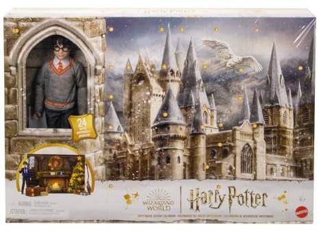 Harry Potter Toys Age 6+, Gryffindor Advent Calendar with 12-Inch Harry Potter Fashion Doll with 24 Surprise Accessories, HND80