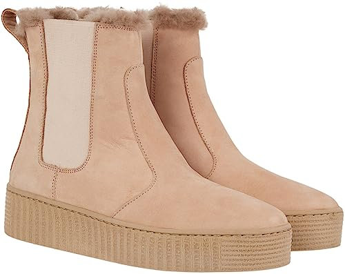 Tommy Hilfiger Essential Chelsea WARMBOOTIE FW0FW07661, Stivale Basso Donna, Beige (Merino), 38 EU
