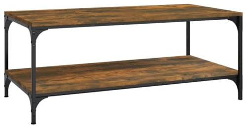 vidaXL Couchtisch Beistelltisch Wohnzimmertisch Sofatisch Teetisch Kaffeetisch Tisch Wohnzimmer Räuchereiche 80x50x40cm Holzwerkstoff
