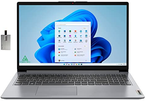 Lenovo 2022 - Computer portatile IdeaPad 1 HD da 15,6 pollici, Athlon Silver 3050U, 8 GB di RAM, SSD PCIe da 256 GB, grafica AMD Radeon, webcam HD, HDMI, WiFi 6, grigio, Windows 11 S. Scheda USB