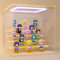 Naconmlet Acryl Vitrine/Schaukasten/Display Case/mit LED/5 Stufen Transparent Display Box für Lego Modellautos, Figuren, Sammlerstücke(Holz, 5 Stufen 29x32x34cm)