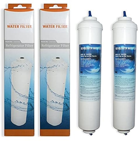Microfilter Refrigerator Water Filter, DA2010CB, Compatible with Samsung, LG, GE, Whirlpool, NSF Certified, 2PACK