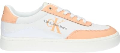 Calvin Klein Jeans Damen Cupsole Sneaker Schuhe, (Bright White/Apricot Ice), 39