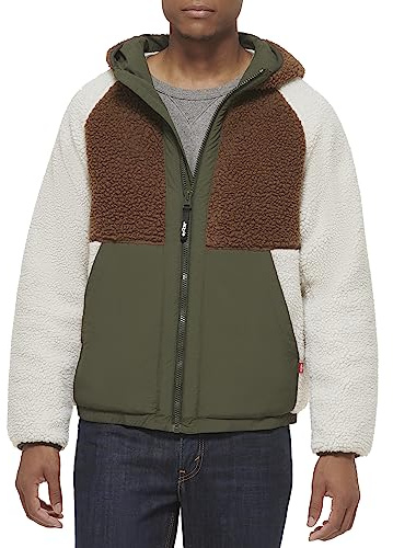 Levi's Herren Levi's Men's Mixed Media Color Block Sherpa Hoody Jacke