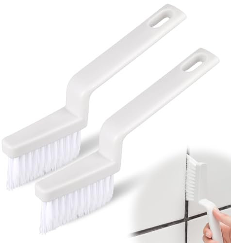2pcs Grout Cleaner Brushes,Grout Cleaning Brush V Shape,Handheld Door Slot Crevice Cleaning Brush Stiff Tool Cleaning Brush,Grout Cleaner Brush For Cleaning Tiles Floor Bathroom Kitchen