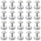 PATIKIL M4x12 Abstandsschrauben mit Distanzstücken 20 Pack Wandhalterungen Daumen Schraube Befestigungen für Acrylglas Schilder Spiegel Silber Ton 14mm