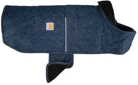 Carhartt Firm Duck Isolierter Hundemantel, strapazierfähige, wetterbeständige Jacke für kalte und windige Bedingungen, PFAS-frei (Denim), Größe XL