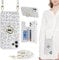 ELTEKER for iPhone 12/12 Pro Phone Case with Card Holder and Strap,PU Leather Wallet Case Flip Cover with Crossbody Lanyard Strap for iPhone 12/12 Pro (6.1 Inch) - White Leopord