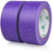 BOMEI PACK Lot de 2 rouleaux de ruban de masquage violet 48 mm x 50 m - Pour travaux de peinture et décoration - Ruban de masquage pour travaux de peinture