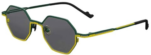 GddOGUK Fake Brille Moderne Brillengestelle, Titan-Brillengestelle, quadratisch, zweifarbig, Spleißen, klare Gläser, Brillengestelle, leichte Brillen, Unisex Angenehm zu tragen