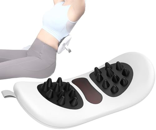 Electric Lumbar Traction Device for Low Back Pain Relief - 16 Levels of Intensity, EMS Pulse, Hot Compresses, 15 Minutes Timer Function