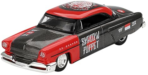 MINI GT 1954 Capri Hot Rod Shadow Puppet Red and Dark Gray x MIZU Diecast 5,141 cm Limited Edition 1/64 Diecast Model Car MGT00874