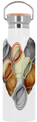 Thermosflasche Edelstahl Thermosflasche Minimalismus Schnecke Bio Regal Alte Illustration 500ml