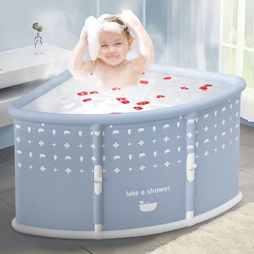 kiskick Zylinder-faltbare Badewanne, Eckbadewanne, müheloses Falten, große faltbare faltbare Badewanne für Erwachsene, tragbare Badewanne, Eisbad, heiße Badewanne für Zuhause, Sauna, Schweiß-Dampfbad,