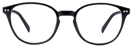 SKYWAY Blue Light Glasses for Women Men, Blue Light Blocking Glasses, Fashion Retro Round Computer Gaming Glasses Anti Fatigue & Eyestrain Non Prescription Glasses Black