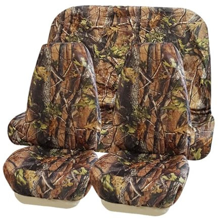 HILLAR Sitzbezüge Auto Universal Auto Sitzbezug Camouflage Vorne Hinten Atmungsaktive Auto Seat Protector Für SUV Off-Road Fahrzeuge Angeln Auto-Sitzbezüge(5 seat)