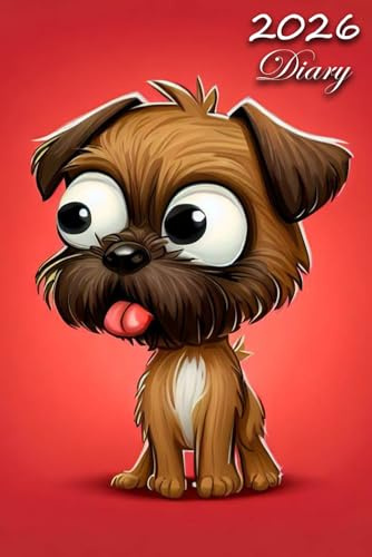2026 Diary: Border Terrier Dog: | A5 Week to View Dated from Jan 2026 to Dec 2026 | Weekly Planner Agenda Personal Organiser