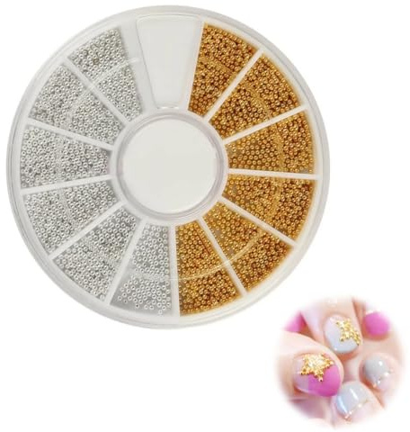 OHREN Nailart Perlen Micro Kaviar Mini Kaviar Strasssteine Mikroperlen Dekor für Nägel (1mm)