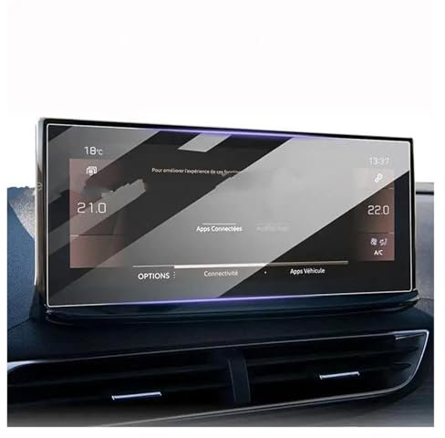 Auto Navi Folie Für Peugeot 5008 II Für Peugeot 3008 GT Linie 2021 2022 10 Zoll Navigation Film LCD Zubehör Gehärtetem Glas Bildschirm Schutz Film Auto Displayschutzfolie